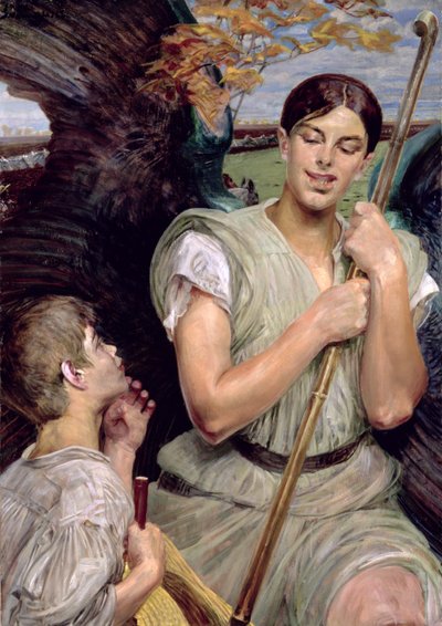 Ángel y niño pastor, 1911 de Jacek Malczewski